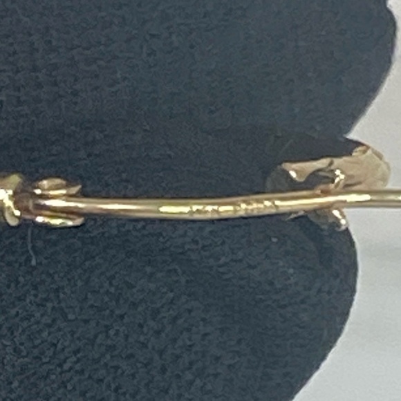 14K YELLOW GOLD etched hoop earrings REAL GOLD - Picture 11 of 14